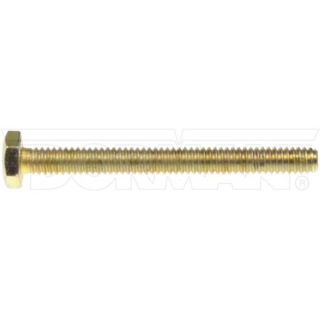 Dorman Grade 8, 1/4"-20 Hex Head Cap Screw, Zinc Yellow Steel, 2-1/2 in L 960-525